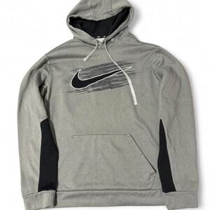 Nike Grey Therma-Fit hoodie with black accents size large